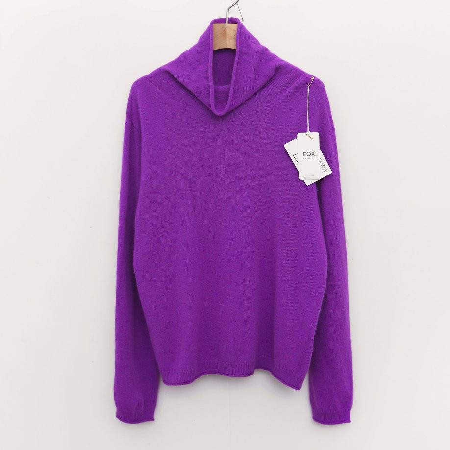 ラクーンウール 可愛いロールネック レディース トップス 秋冬 新作/T132H006