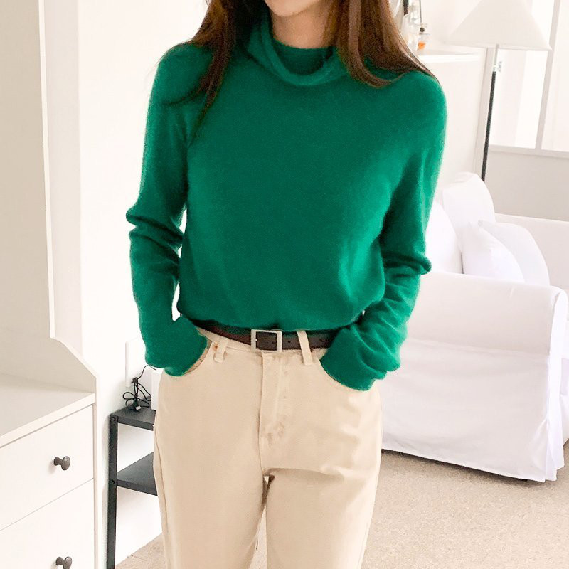 ラクーンウール 可愛いロールネック レディース トップス 秋冬 新作/T132H006