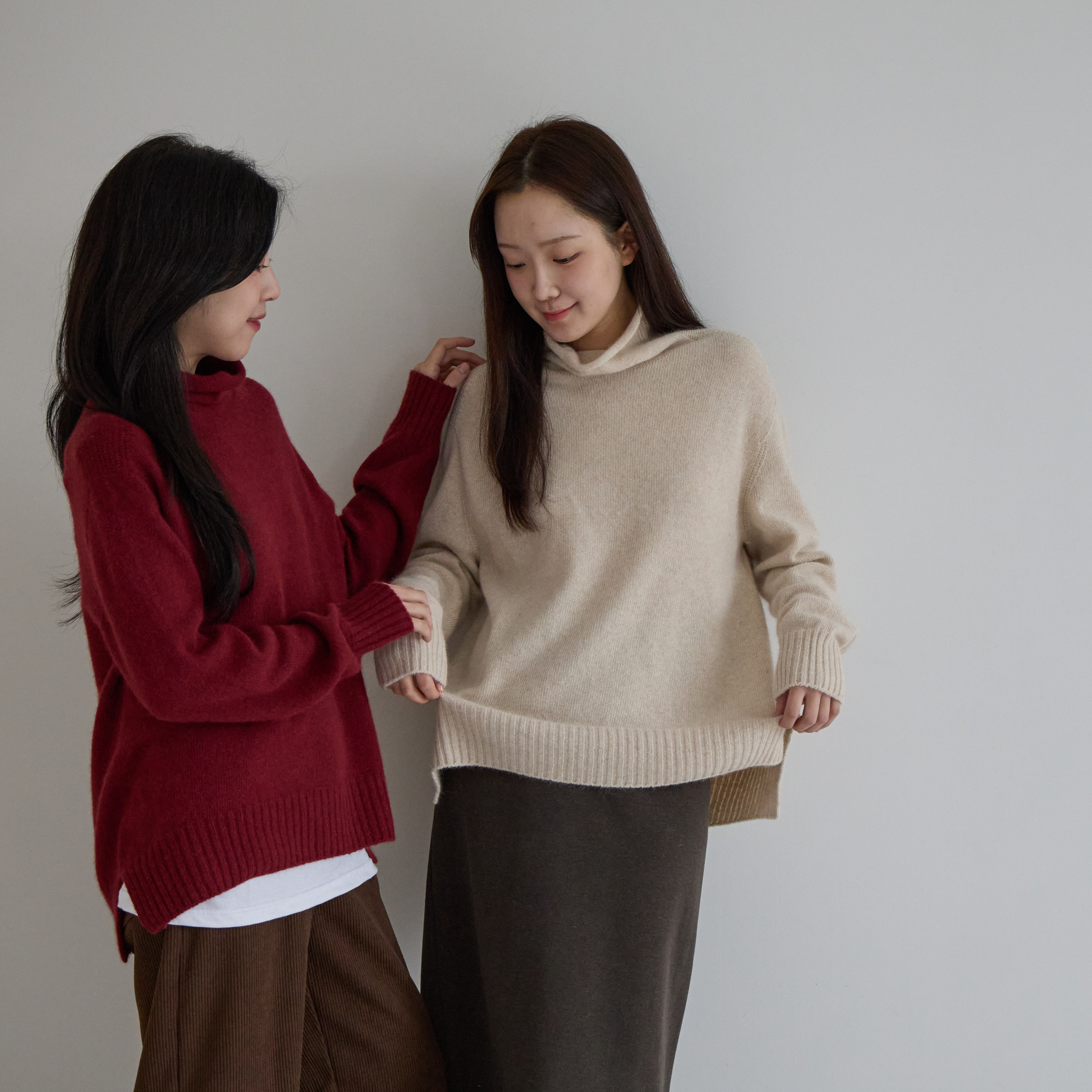 フォックスウールロールネック プルオーバー 秋冬 新作/T132H011