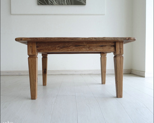 オールドチーク無垢材 センターテーブルEinz/85 座卓 リビングテーブル