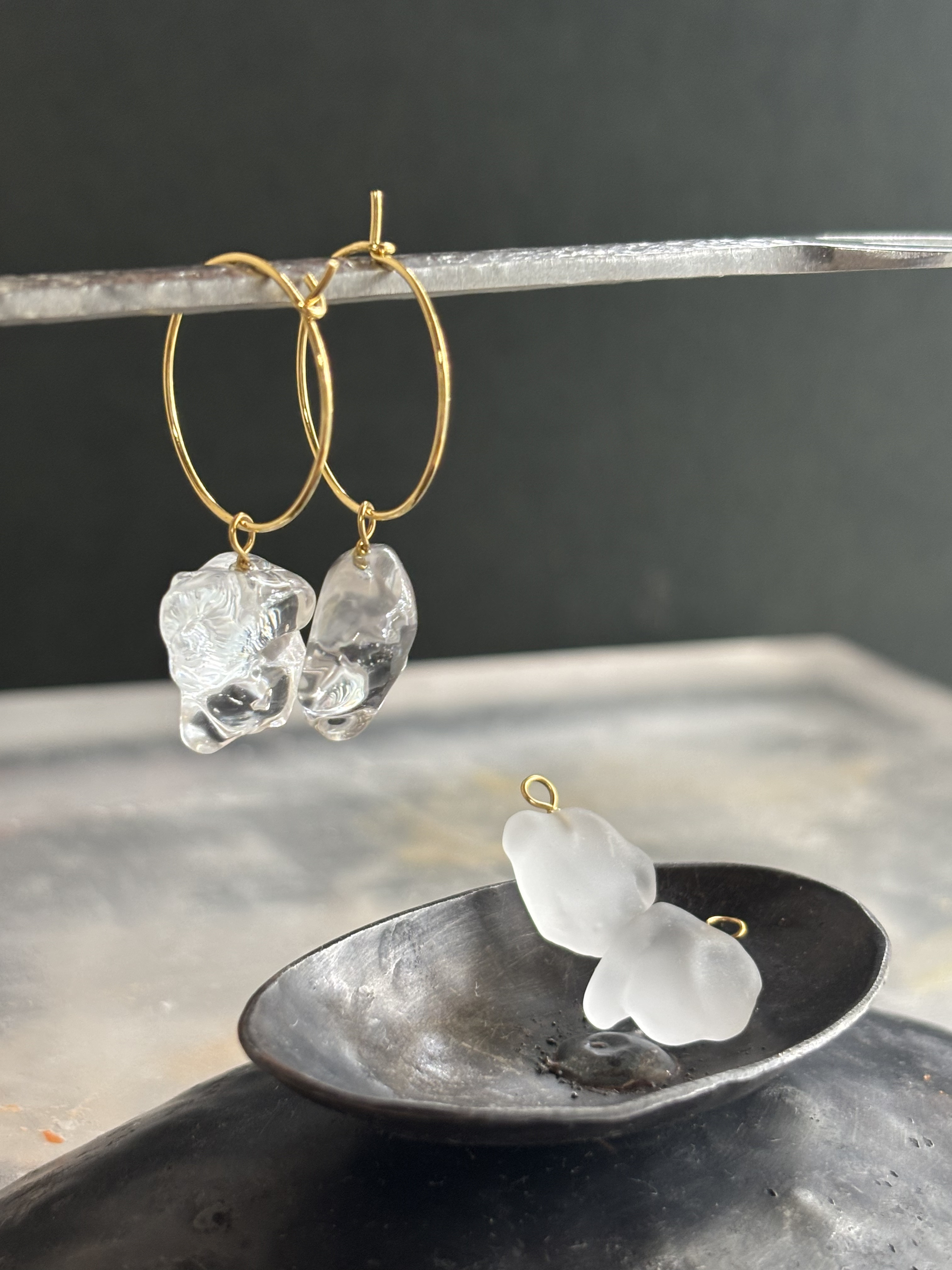 硝子のかけらのセットボックス　ピアス／イヤリング