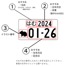 動物 ペット うちの子ナンバープレート キーホルダー 5枚目の画像