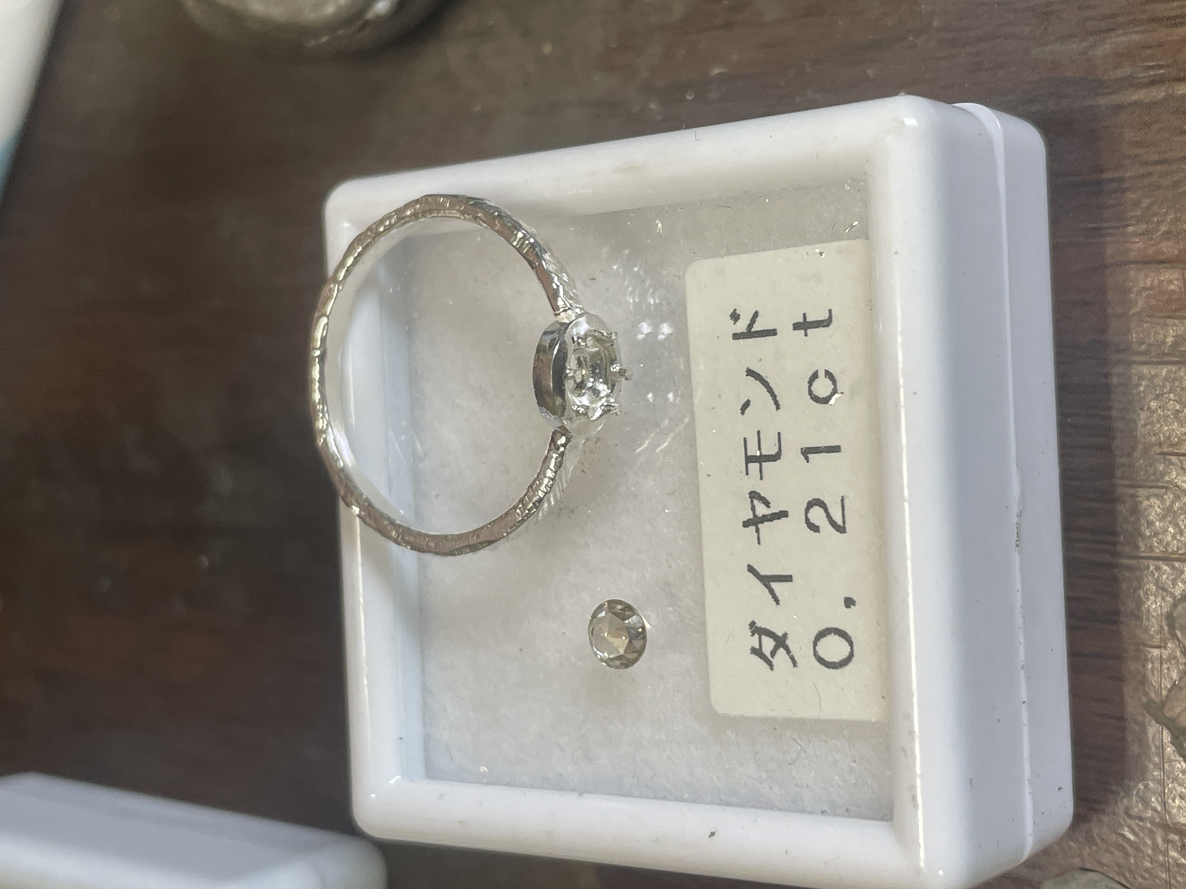 ブラウンダイヤモンド　0.21ct　ローズカット　medallion　シルバーSV925リング