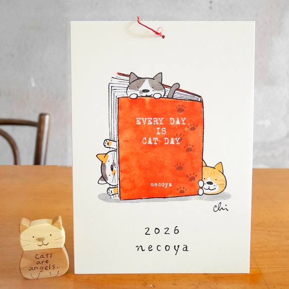 本日中に売れなければ300円！手作り額付作品　「明日はにゃんとかなるさニャンコ」 SALE♪ 2026 にゃんきーとすカレンダー カレンダー necoya 通販