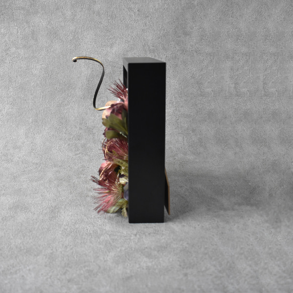 【和モダン 2WAY フラワーフレーム】「静謐」｜水引×流木×着物リメイク｜開店祝い・贈り物 11枚目の画像