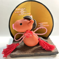 ☆干支 巳 熊手飾り(受注生産) 樹脂粘土 へび お正月飾り その他置物