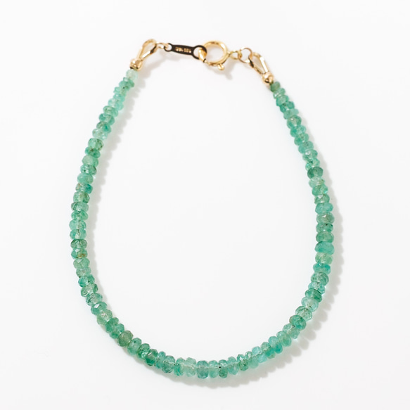 グリーンターコイズとトルマリンのリボンブレス スピネルを添えて