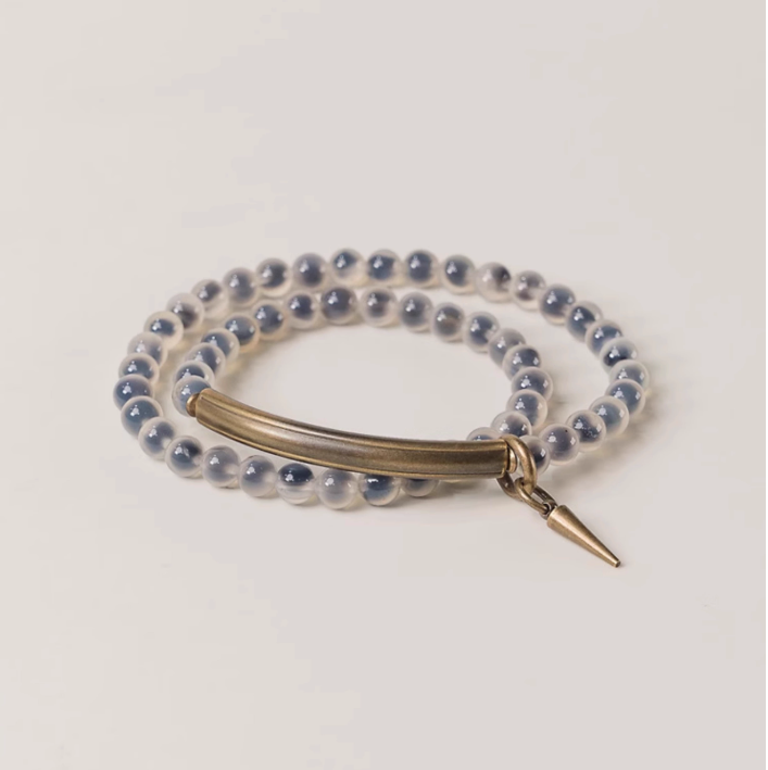 ◤ Refined ◢ シュガーハートアゲート ダブルサークル ブレスレット