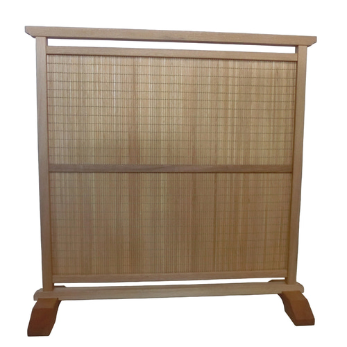 楢無垢材のシンプル衝立木製スリットデザイン間仕切り⑪ 楢無垢材のシンプル衝立木製スリットデザイン間仕切り⑪