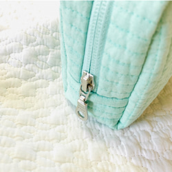 Sサイズ　mini heart　選べる　私のおやつポーチ　ヌビポーチ　ヌビ　保冷ポーチ ミニ　ひんやりご褒美　ハート刺繍 3枚目の画像