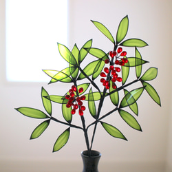 光に透ける南天 ２本セット〈Dip Art〉 6枚目の画像