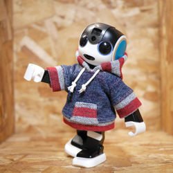 ロボホン服】七分袖パーカー デニムボーダー その他人形 あお 通販