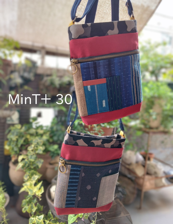 和柄パッチワークのショルダーバック ショルダーバッグ MinT+30 通販