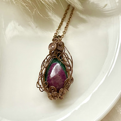 【1点のみ】雫アメトリンのワイヤーラッピングペンダントトップ✩.*˚天然石 1点のみ】雫アメトリンのワイヤーラッピングペンダントトップ