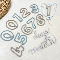 セット販売　月齢フォト　マンスリーフォト　ウールレター 9枚目の画像