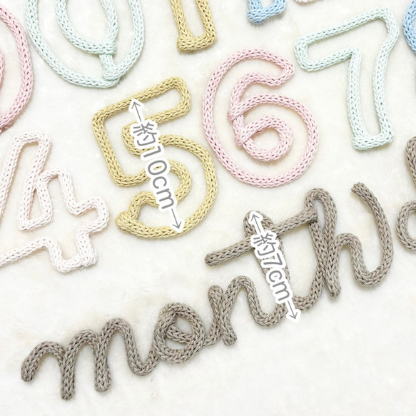 セット販売　月齢フォト　マンスリーフォト　ウールレター 6枚目の画像