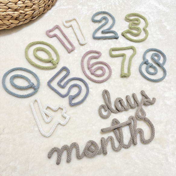 セット販売　月齢フォト　マンスリーフォト　ウールレター 10枚目の画像