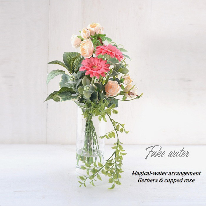 マジカルウォーター ガーベラ　バラ　 フェイクグリーン 光触媒 造花 インテリアグリーン