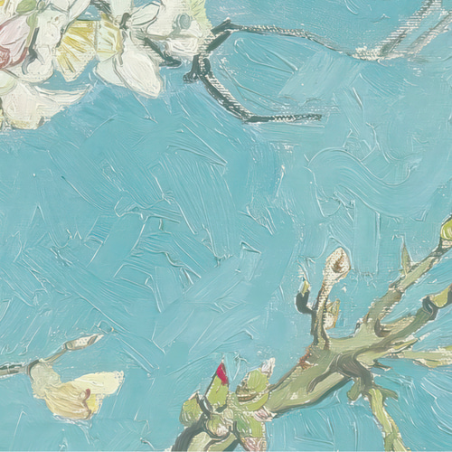ゴッホ 花咲くアーモンド アートポスター 3枚セット 青 白花 春 名画