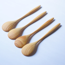 木製甜點湯匙（檜木）A002-1 第10張的照片