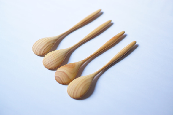 木製甜點湯匙（檜木）A002-1 第10張的照片