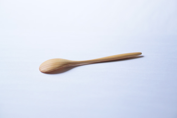 木製甜點湯匙（檜木）A002-1 第3張的照片