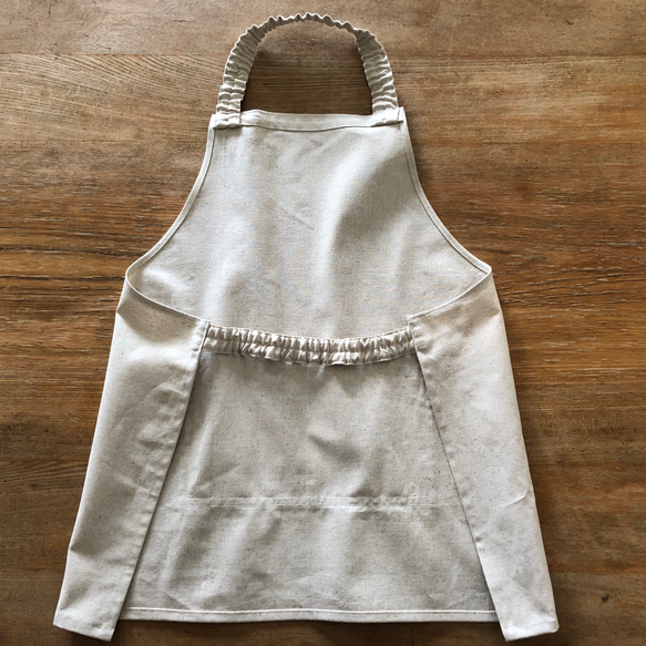 キッズエプロン　子どもエプロン　1人で着れる　130 ストライプ　男の子エプロン　エプロン子供　女の子エプロン 5枚目の画像