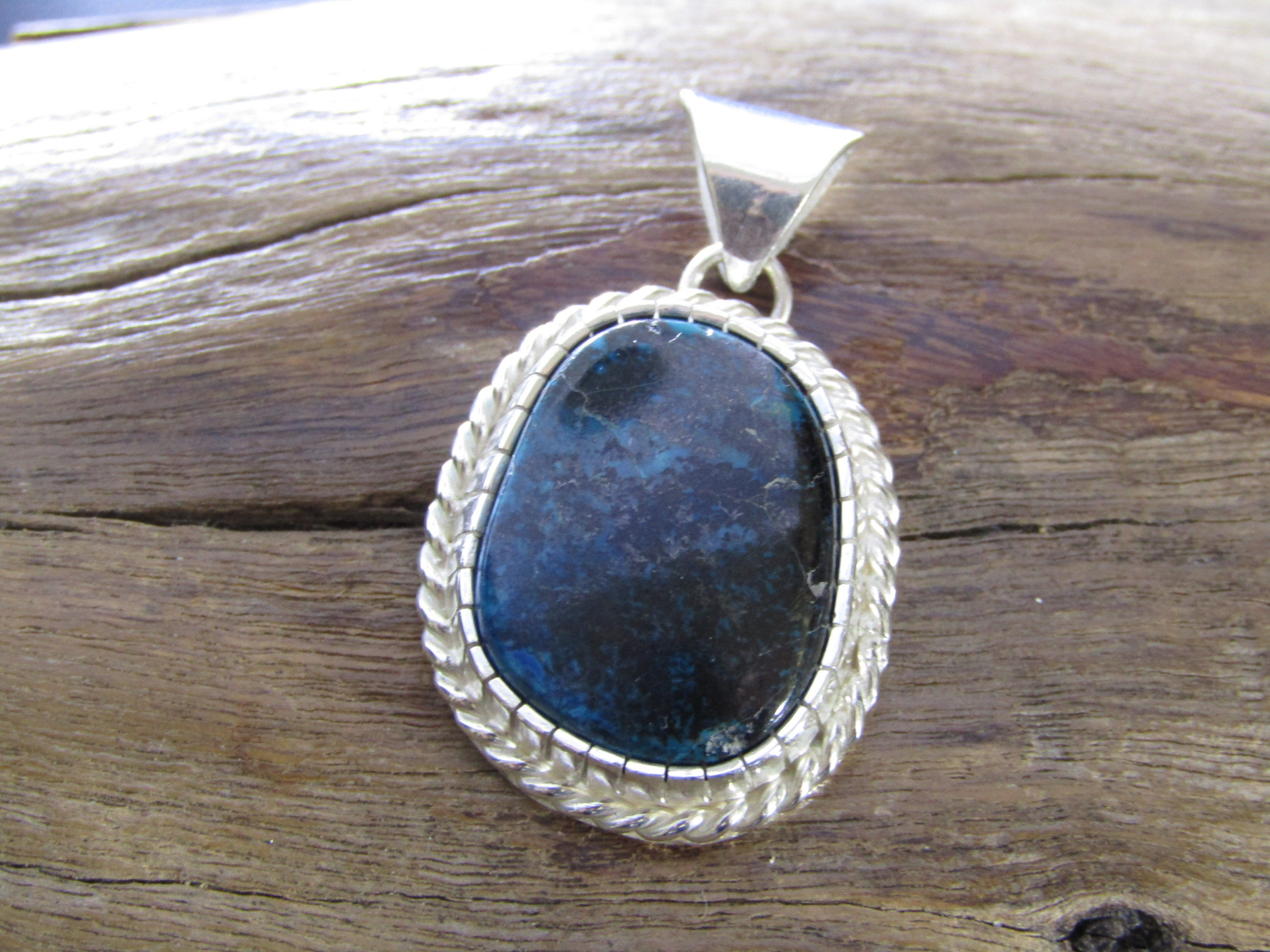 ビズビー　ラベンダーピット　アズライト　シルバー950 インディアンジュエリー