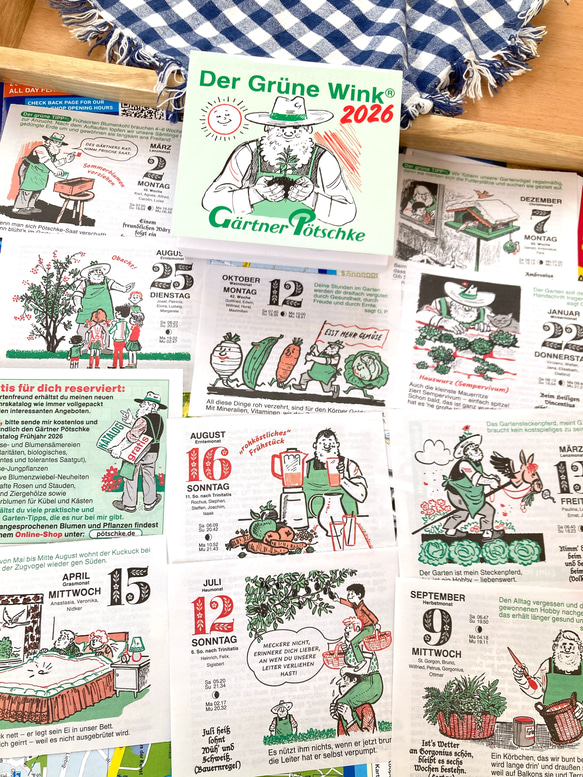 【ドイツ 日めくりカレンダー2026】30枚 /お試し、少量欲しい方へ/ ペチュケおじさんのガーデニング 12枚目の画像