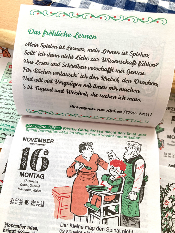 【ドイツ 日めくりカレンダー2026】30枚 /お試し、少量欲しい方へ/ ペチュケおじさんのガーデニング 10枚目の画像