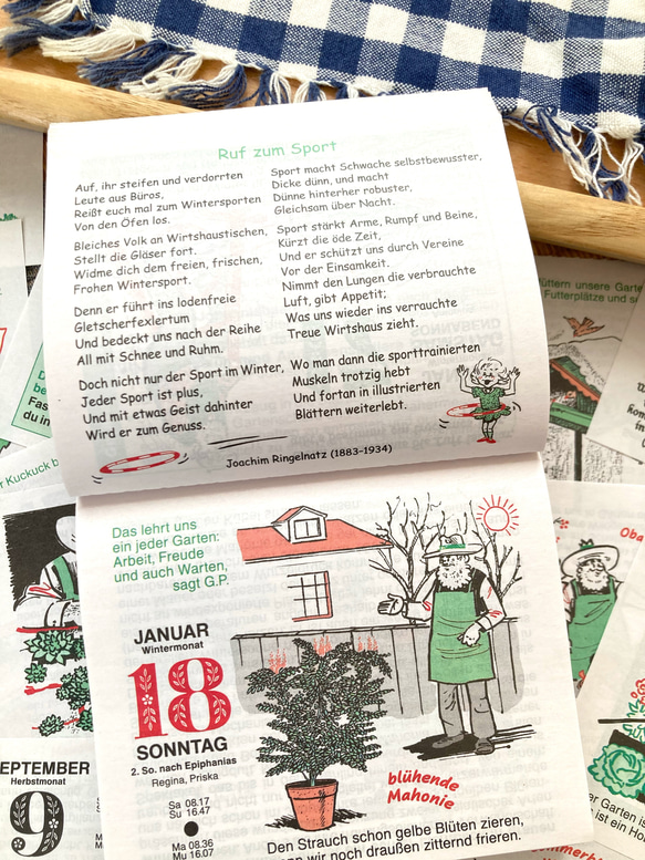 【ドイツ 日めくりカレンダー2026】30枚 /お試し、少量欲しい方へ/ ペチュケおじさんのガーデニング 9枚目の画像