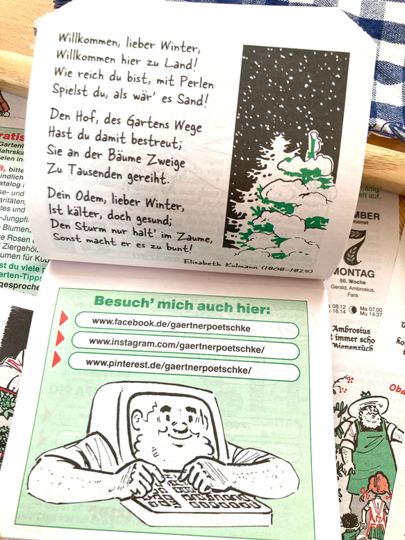 【ドイツ 日めくりカレンダー2026】30枚 /お試し、少量欲しい方へ/ ペチュケおじさんのガーデニング 4枚目の画像