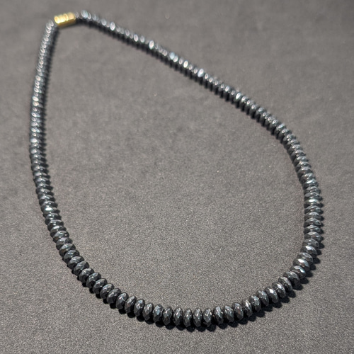 強力マグネットクラスプ】マグネティックヘマタイト 磁気ネックレス