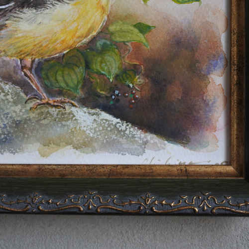 キセキレイの水彩画 額入り 絵画 mimoza 通販 20004602｜Creema(クリーマ)