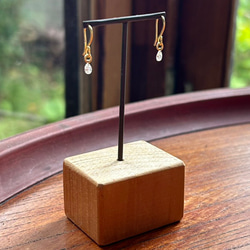 天然ダイアモンド K24純金フックピアス◇ペアシェイプ・カットダイアモンド・ピアス◇１ペアのみ限定◇ 13枚目の画像