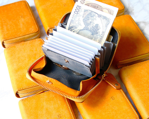 SATTO Proコンパクト財布　ナポリ 12月予約【SATTO Pro】最上位モデル お札は折らず・膨れない新構造を