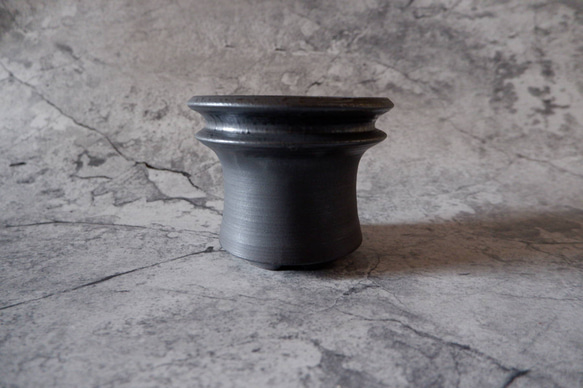 4.5号墨黒鉢310　塊根植物　多肉植物　アガベ　盆栽　植木鉢　作家鉢　鉢皿　沖縄 3枚目の画像