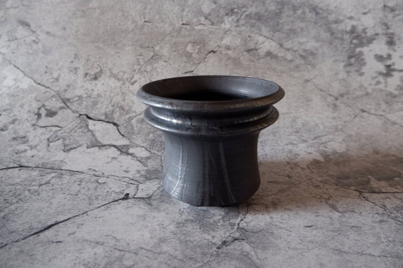 4.5号墨黒鉢310　塊根植物　多肉植物　アガベ　盆栽　植木鉢　作家鉢　鉢皿　沖縄 1枚目の画像