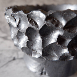 4.5号鉄砂黒鉢313　塊根植物　多肉植物　アガベ　盆栽　植木鉢　作家鉢　鉢皿　沖縄 2枚目の画像