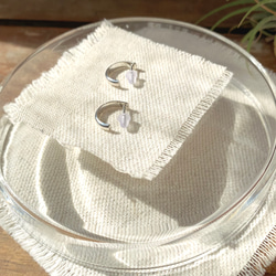 小さなフープピアス【Wa】| Basic | シルバーピアス |Silver950 |両耳用 5枚目の画像