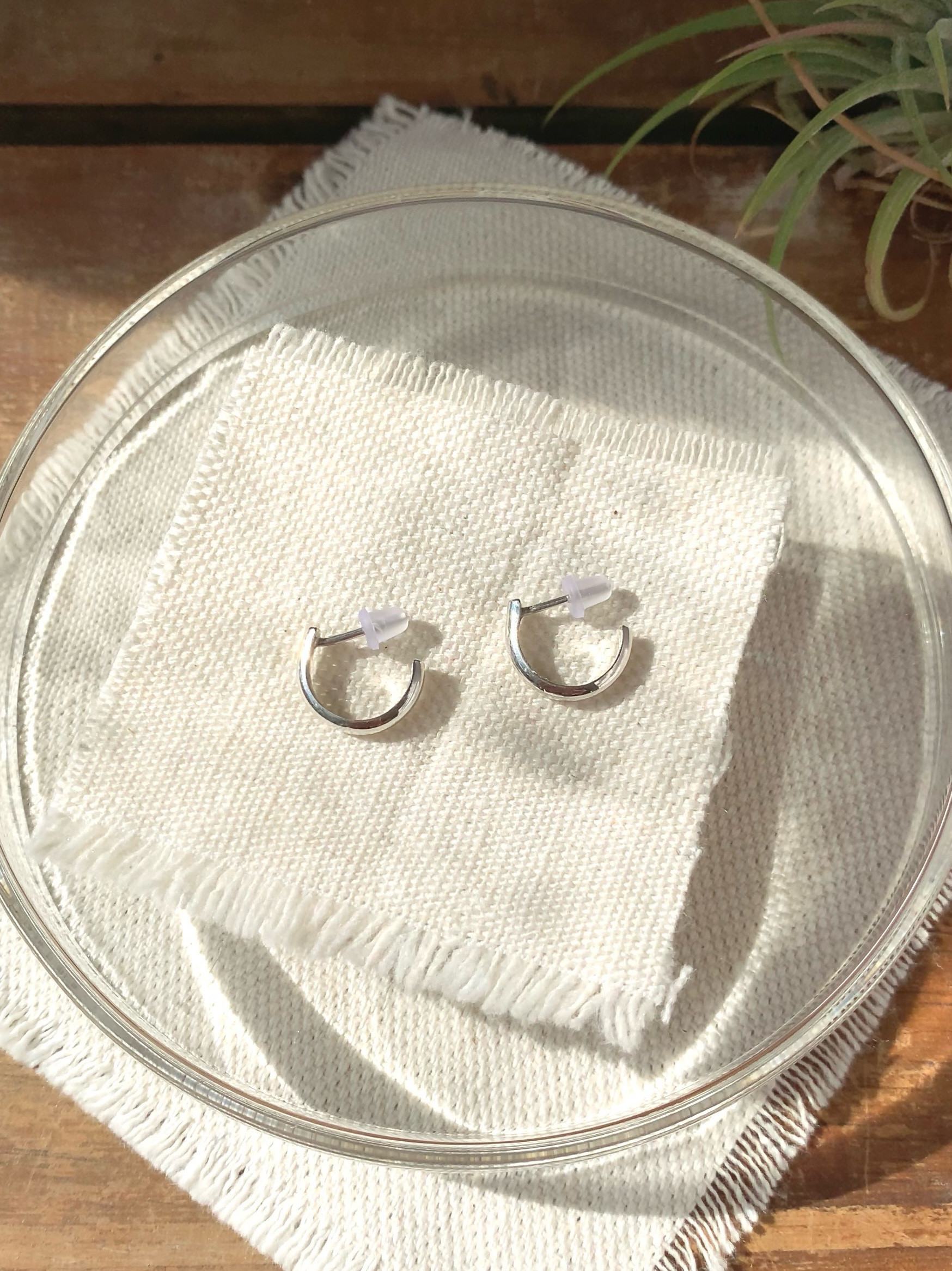 小さなフープピアス【Wa】| Basic | シルバーピアス |Silver950 |両耳用 |受注制作