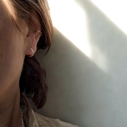 小さなフープピアス【Wa】| Basic | シルバーピアス |Silver950 |両耳用 7枚目の画像