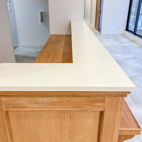 クリニック医院向け受付カウンター 自動釣銭機据え置き オーダーメイド