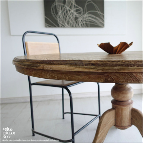 ヴィンテージ丸テーブルwalz120 円形テーブル ダイニングテーブル 什器