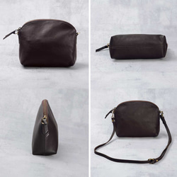 ショルダーバッグ 本革 エンボスレザー 収納 ポーチ 斜めがけ バッグ ブラック HAB038-EM 16枚目の画像