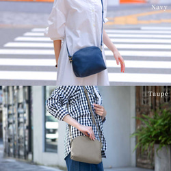 ショルダーバッグ 本革 エンボスレザー 収納 ポーチ 斜めがけ バッグ ブラック HAB038-EM 12枚目の画像