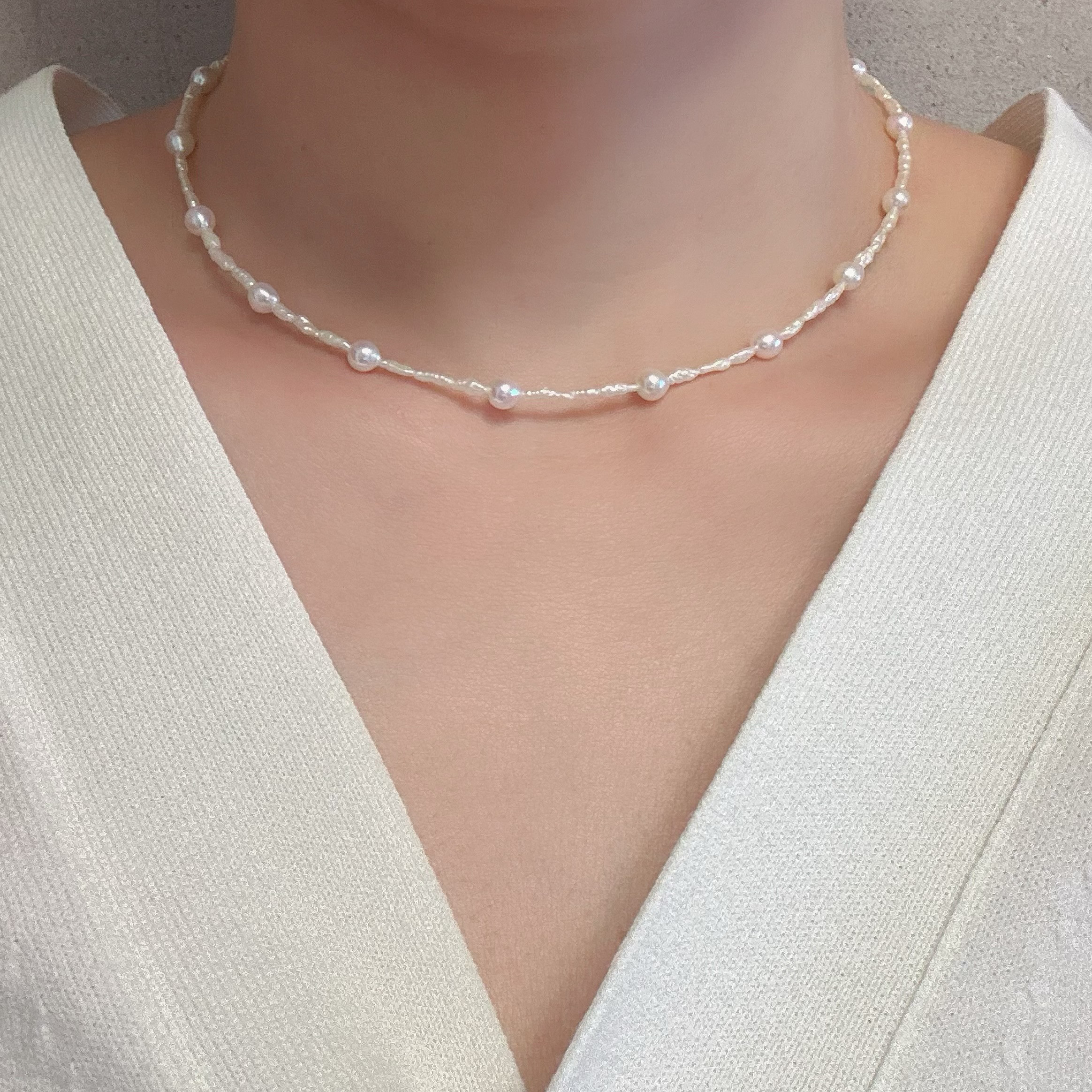 "Lueur（リュール)"  淡水パール　シンプル　ネックレス