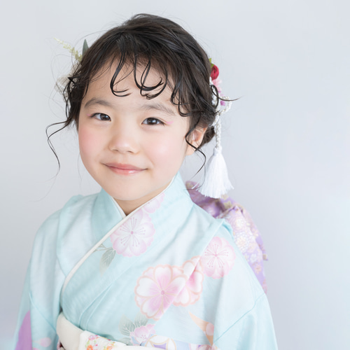 七五三7歳/ハーフ成人式リボン髪飾りJ】ピンク/水色/紫/小学校卒業式袴