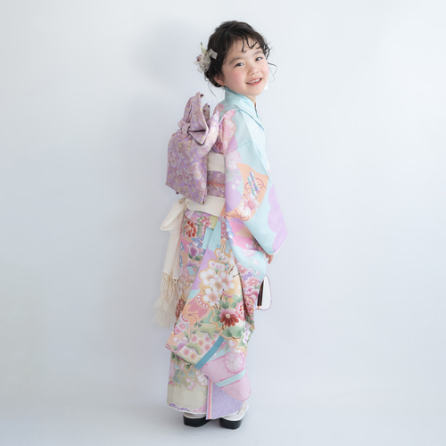 七五三7歳/ハーフ成人式リボン髪飾りJ】ピンク/水色/紫/小学校卒業式袴