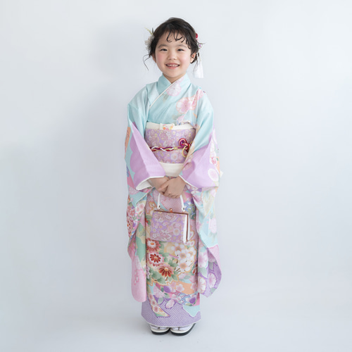 七五三7歳/ハーフ成人式リボン髪飾りJ】ピンク/水色/紫/小学校卒業式袴